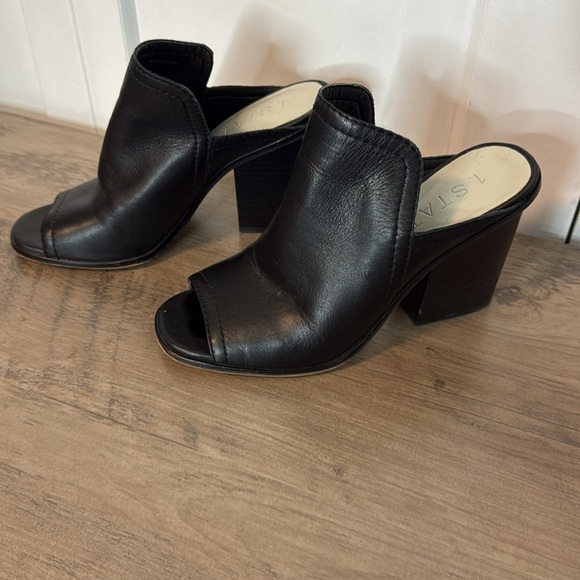 1. State  Revolve Brand - Black Leather Open Toed Mules - Heel - 7/37 - Picture 3 of 7